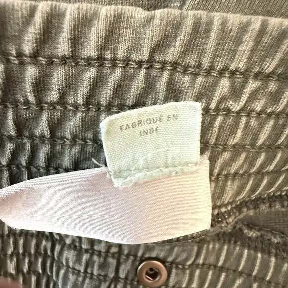 Anthro SaturdaySunday SIZE XL 40x25 Womens Theo Utility Jogger Pants Khaki Green - Picture 8 of 11